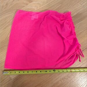 Salt + Cove Hot Pink Mesh Cover Up Skirt